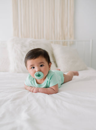 Itzy Ritzy - *NEW SIZE* Sweetie Soother™ Pacifier Sets (2-pack): Toast + Buttercream Braids