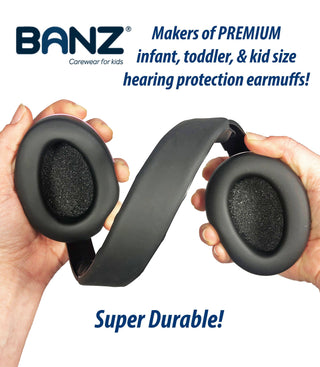 BANZ® Carewear for Kids - Baby Earmuffs Solids Noise Attenuation Ear Warmers for Kids: Petal Pink