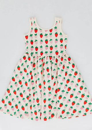 Good Apples Kids - Sleeveless Twirl Dress in Strawberry Blush: Strawberry Blush