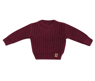 Kyte Baby chunky knit sweater burgundy
