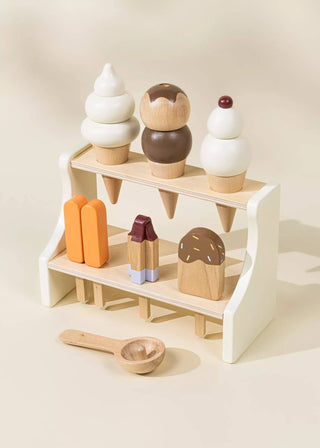 Coco Village - Wooden Ice Cream Stand and Accessories