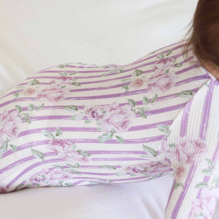 CADEN LANE - LILA'S LILAC'S BAMBOO WAFFLE CONVERTIBLE  ZIP ROMPER