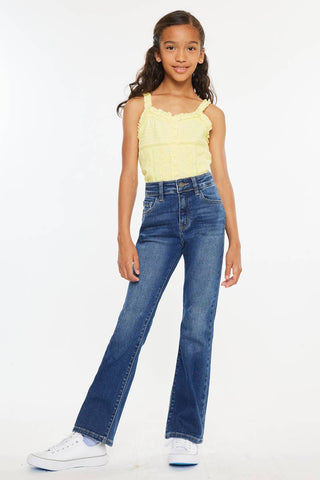 GIRLS HIGH RISE BOOTCUT JEANS