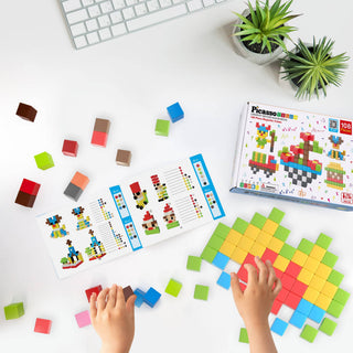 PicassoTiles - PicassoTiles 108pc 1.2" Magnetic Cubes Set