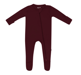 Kyte Baby Zippered Footie in Burgundy