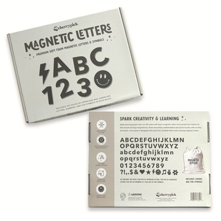 CHERRYPICK- SOFT FOAM MAGNETIC LETTERS  & SYMBOLS 150PC SET: PASTEL RAINBOWS