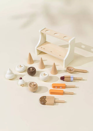 Coco Village - Wooden Ice Cream Stand and Accessories