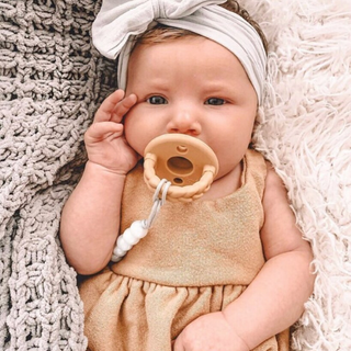 Itzy Ritzy - *NEW SIZE* Sweetie Soother™ Pacifier Sets (2-pack): Toast + Buttercream Braids