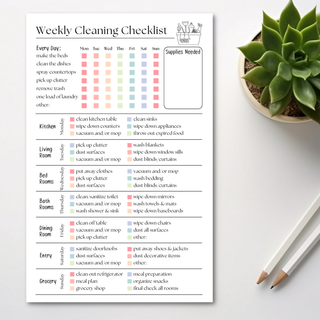 Eleventh and Taylor - Weekly Cleaning Checklist: 50-Page Notepad
