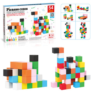 PicassoTiles - PicassoTiles 54pc 1.2" Magnetic Cubes Set