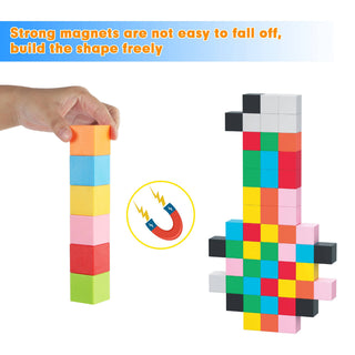 PicassoTiles - PicassoTiles 54pc 1.2" Magnetic Cubes Set
