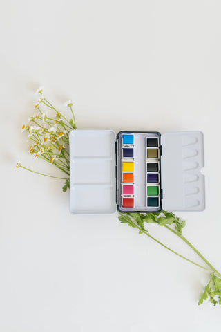 Bailey Rae Studio - 12 Color Mini-Travel Watercolor Paint Palette