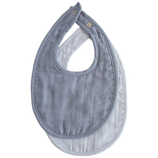Mushie Muslin Bib two-pack in assorted colors