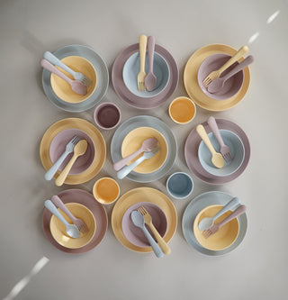 Mushie Round Dinnerware Bowl set of 2 in assorted colors