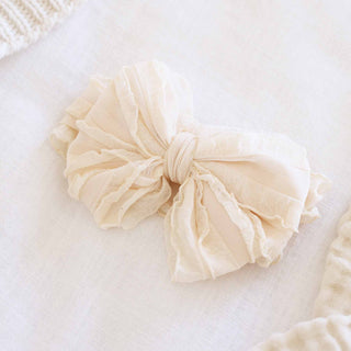 CADEN LANE - LARGE RUFFLE KNIT BOW | PINKS: LOTUS