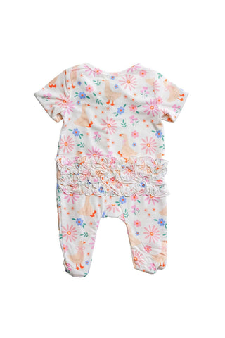 Caden Lane - Ruffle Bamboo Zipper Footie | Loosey Goose