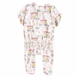 Caden Lane - Country Club Cuties Ruffle Zipper Footie | Pink: 0-3 months