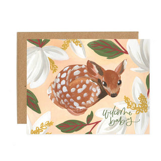 1canoe2 | One Canoe Two Paper Co. - Welcome Baby Fawn Greeting Card