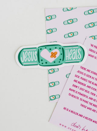 Dear Heart - Jesus Heals Sticker I Christian Sticker I Gift