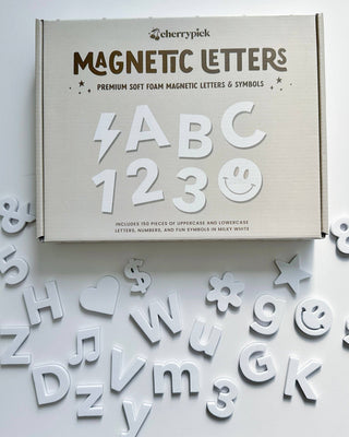 CHERRYPICK- SOFT FOAM MAGNETIC LETTERS  & SYMBOLS 150PC SET: PASTEL RAINBOWS