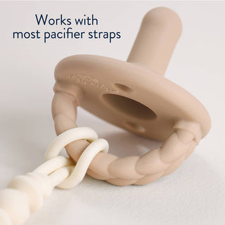 Itzy Ritzy - *NEW SIZE* Sweetie Soother™ Pacifier Sets (2-pack): Toast + Buttercream Braids