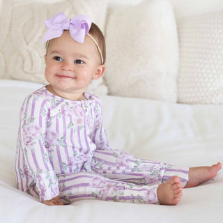 CADEN LANE - LILA'S LILAC'S BAMBOO WAFFLE CONVERTIBLE  ZIP ROMPER