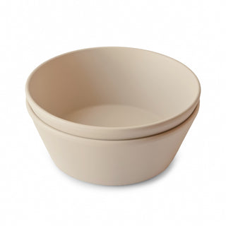 Mushie Round Dinnerware Bowl set of 2 in assorted colors