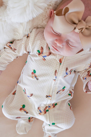 Caden Lane - Bamboo Zipper Footie | Little Mallard