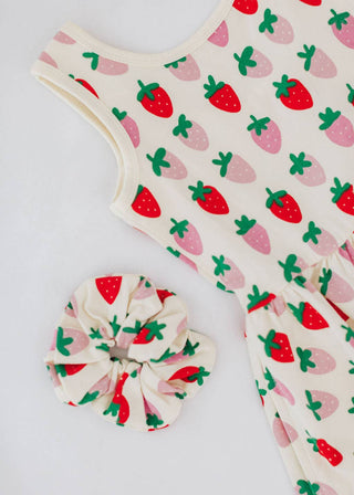 Good Apples Kids - Sleeveless Twirl Dress in Strawberry Blush: Strawberry Blush