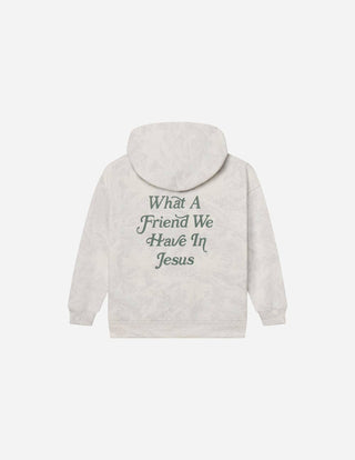 Elevated Faith - What a Friend in Jesus Camo Kids Hoodie