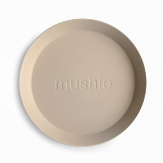Mushie Round Dinnerware Plates set of 2 in assorted colors