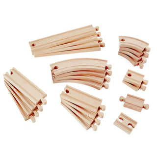 Hape Toys - Starter Expansion Rail Pack - Wooden Train Track Set - 3Y+