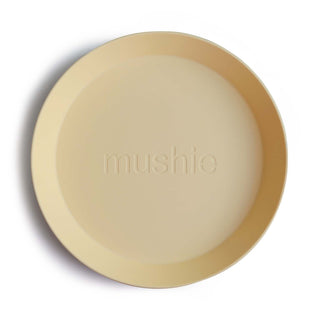 Mushie Round Dinnerware Plates set of 2 in assorted colors