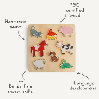 Mushie Wooden Farm Puzzle