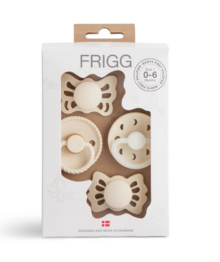 Frigg Baby's First Pacifier 4 pack - moolight sailing cream