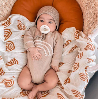 Itzy Ritzy - *NEW SIZE* Sweetie Soother™ Pacifier Sets (2-pack): Toast + Buttercream Braids
