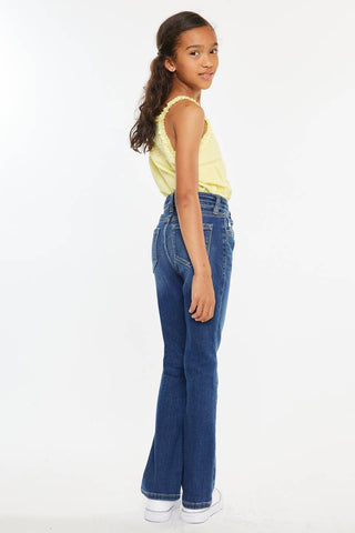 GIRLS HIGH RISE BOOTCUT JEANS