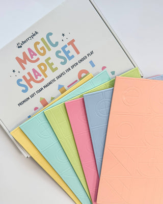 CHERRYPICK- MAGIC SHAPE SET- SOFT FOAM MAGNETIC SHAPES FOR BUILDING AND PLAY