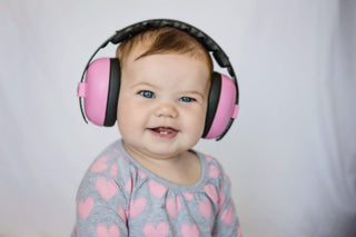 BANZ® Carewear for Kids - Baby Earmuffs Solids Noise Attenuation Ear Warmers for Kids: Petal Pink