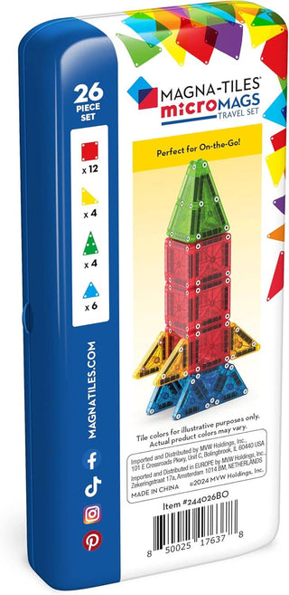 MAGNA-TILES - MAGNA-TILES MICROMAGS 26- PIECE TRAVEL SET