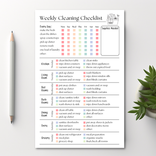 Eleventh and Taylor - Weekly Cleaning Checklist: 50-Page Notepad