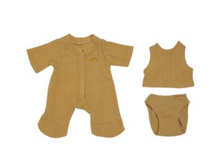 Olli Ella Pointelle PJ set for Dinkum Dolls in Honey
