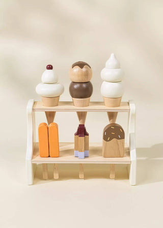 Coco Village - Wooden Ice Cream Stand and Accessories