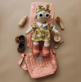 Olli Ella Carrie Convertible Changing Bag in Rose and Lavender