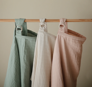 Mushie Muslin Nursing Cover in assorted colors