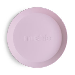Mushie Round Dinnerware Plates set of 2 in assorted colors