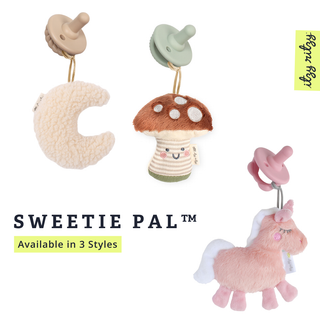 Itzy Ritzy - Sweetie Pal™ Plush & Pacifier: Ash the Mushroom