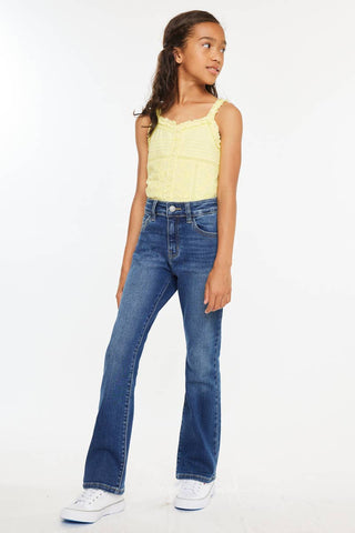 GIRLS HIGH RISE BOOTCUT JEANS