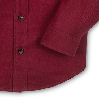Organic Flannel Shirt: Dark Red