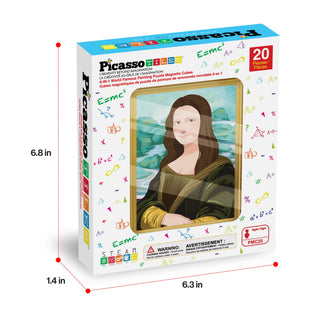 PicassoTiles - PicassoTiles 20pc 1" Famous Painting Magnetic Cubes Set